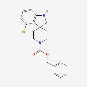 molecular formula C20H21BrN2O2 B1322441 Benzyl 4-bromospiro[indoline-3,4'-piperidine]-1'-carboxylate CAS No. 473737-34-7