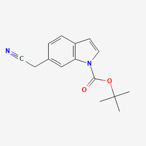 molecular formula C15H16N2O2 B13224458 tert-Butyl 6-(cyanomethyl)-1H-indole-1-carboxylate 