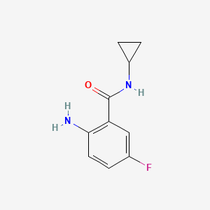 molecular formula C10H11FN2O B1322446 2-氨基-N-环丙基-5-氟苯甲酰胺 CAS No. 305811-16-9