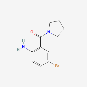 molecular formula C11H13BrN2O B1322447 (2-Amino-5-bromophenyl)(pyrrolidin-1-yl)methanone CAS No. 1034257-19-6