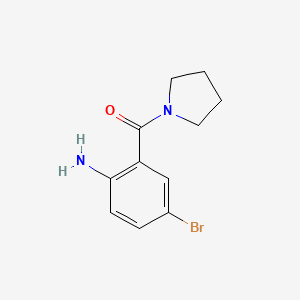 molecular formula C11H13BrN2O B1322447 (2-Amino-5-bromo-phenyl)-pyrrolidin-1-yl-methanone CAS No. 1034257-19-6