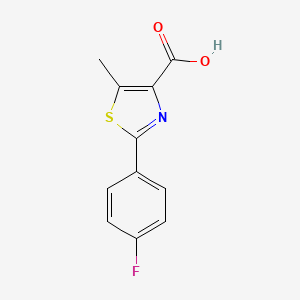 molecular formula C11H8FNO2S B1322448 2-(4-Fluorophenyl)-5-methylthiazole-4-carboxylic acid CAS No. 334017-74-2
