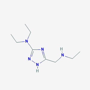 molecular formula C9H19N5 B13224511 N,N-Diethyl-5-[(ethylamino)methyl]-1H-1,2,4-triazol-3-amine 
