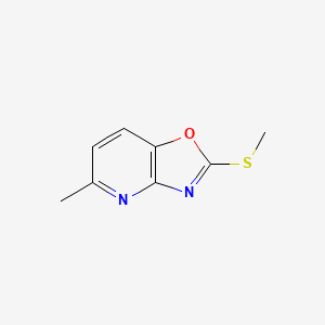 molecular formula C8H8N2OS B1322454 5-甲基-2-(甲硫基)[1,3]噁唑并[4,5-b]吡啶 CAS No. 439608-32-9