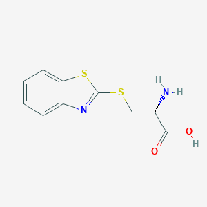 molecular formula C10H10N2O2S2 B132247 S-(2-Benzothiazolyl)cysteine CAS No. 399-82-6