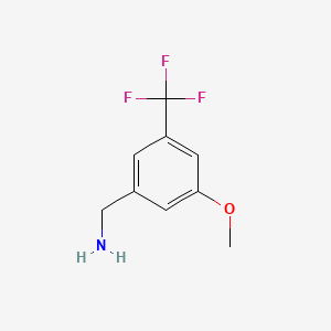 molecular formula C9H10F3NO B1322481 3-Methoxy-5-(trifluoromethyl)benzylamine CAS No. 916420-96-7