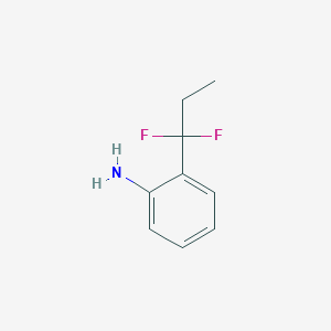 molecular formula C9H11F2N B13224904 2-(1,1-Difluoropropyl)aniline 