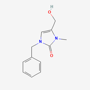 molecular formula C12H14N2O2 B13225032 1-Benzyl-4-(hydroxymethyl)-3-methyl-2,3-dihydro-1H-imidazol-2-one 