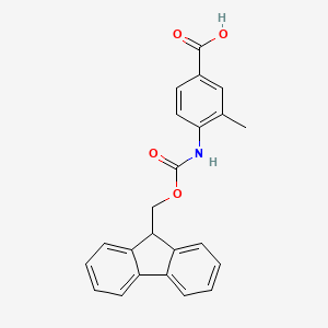 molecular formula C23H19NO4 B1322505 Fmoc-4-amino-3-methylbenzoic acid CAS No. 892878-63-6