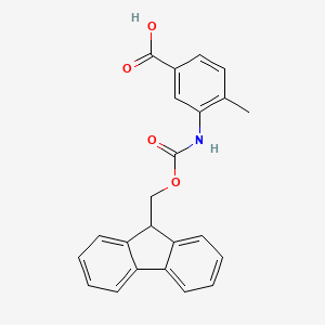 molecular formula C23H19NO4 B1322508 Fmoc-3-amino-4-methylbenzoic acid CAS No. 1072901-59-7