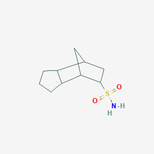 molecular formula C10H17NO2S B13225355 Tricyclo[5.2.1.0,2,6]decane-8-sulfonamide 