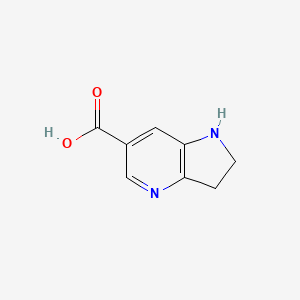 molecular formula C8H8N2O2 B13225412 1H,2H,3H-Pyrrolo[3,2-B]pyridine-6-carboxylic acid 