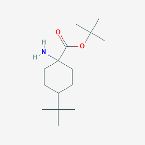 molecular formula C15H29NO2 B13225451 tert-Butyl 1-amino-4-tert-butylcyclohexane-1-carboxylate 