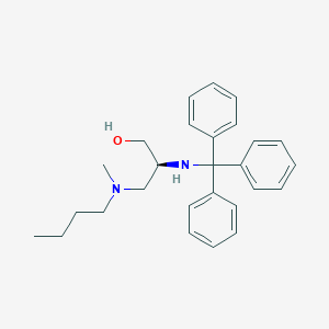molecular formula C27H34N2O B13225488 (2S)-3-[Butyl(methyl)amino]-2-[(triphenylmethyl)amino]propan-1-ol 
