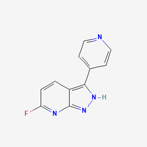 molecular formula C11H7FN4 B1322552 6-Fluoro-3-(pyridin-4-yl)-1H-pyrazolo[3,4-b]pyridine CAS No. 552331-67-6