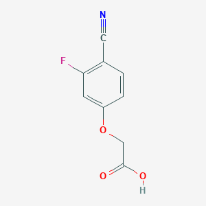 molecular formula C9H6FNO3 B1322558 4-Cyano-3-fluorophenoxyacetic acid CAS No. 401478-77-1