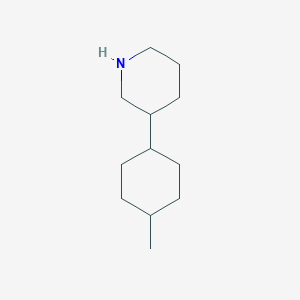 molecular formula C12H23N B13225637 3-(4-Methylcyclohexyl)piperidine 