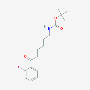 molecular formula C17H24FNO3 B13225662 tert-Butyl N-[6-(2-fluorophenyl)-6-oxohexyl]carbamate 