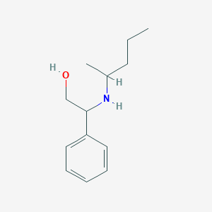 molecular formula C13H21NO B13225745 2-[(Pentan-2-yl)amino]-2-phenylethan-1-ol 
