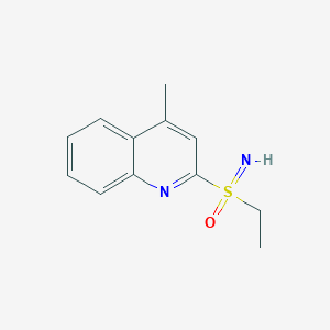 molecular formula C12H14N2OS B13225778 Ethyl(imino)(4-methylquinolin-2-yl)-lambda6-sulfanone 