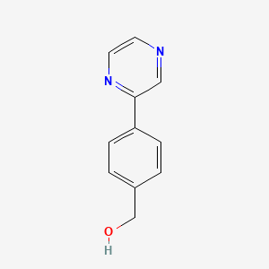 molecular formula C11H10N2O B1322580 [4-(Pyrazin-2-yl)phenyl]methanol CAS No. 545421-49-6