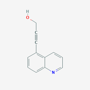 molecular formula C12H9NO B1322583 2-Propyn-1-ol, 3-(5-quinolinyl)- 