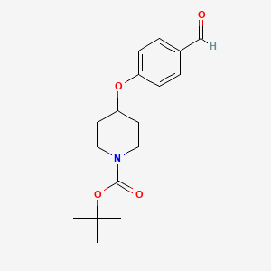 molecular formula C17H23NO4 B1322585 Tert-butyl 4-(4-formylphenoxy)piperidine-1-carboxylate CAS No. 207798-38-7
