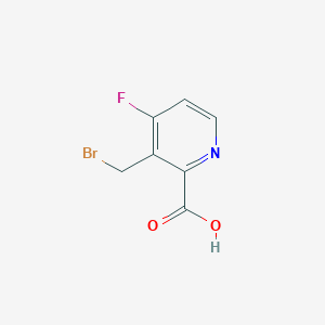 molecular formula C7H5BrFNO2 B13225960 3-(Bromomethyl)-4-fluoropyridine-2-carboxylic acid 