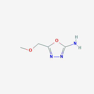 molecular formula C4H7N3O2 B1322604 5-(Methoxymethyl)-1,3,4-oxadiazol-2-amine CAS No. 302842-60-0