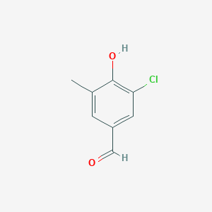 molecular formula C8H7ClO2 B1322606 3-Chloro-4-hydroxy-5-methylbenzaldehyde CAS No. 107356-10-5