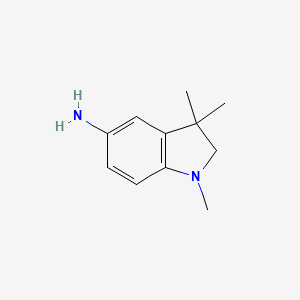molecular formula C11H16N2 B1322609 (1,3,3-Trimethyl-2,3-dihydro-1H-indol-5-yl)amine CAS No. 848047-45-0