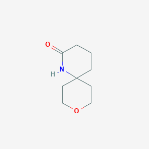 molecular formula C9H15NO2 B13226155 9-Oxa-1-azaspiro[5.5]undecan-2-one 