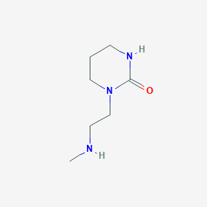 molecular formula C7H15N3O B13226230 1-[2-(Methylamino)ethyl]-1,3-diazinan-2-one 