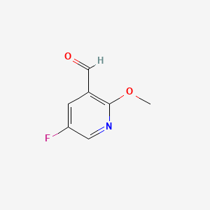 molecular formula C7H6FNO2 B1322631 5-Fluoro-2-methoxynicotinaldehyde CAS No. 351410-62-3