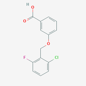 molecular formula C14H10ClFO3 B1322635 3-[(2-Chloro-6-fluorobenzyl)oxy]benzoic acid CAS No. 773870-40-9