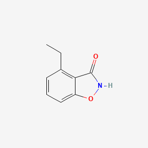 molecular formula C9H9NO2 B13226352 4-Ethyl-1,2-benzoxazol-3-ol 