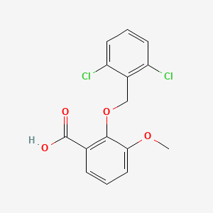 molecular formula C15H12Cl2O4 B1322643 2-[(2,6-Dichlorobenzyl)oxy]-3-methoxybenzoic acid CAS No. 938250-17-0