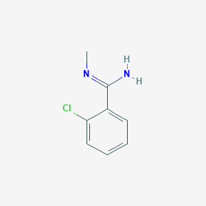 molecular formula C8H9ClN2 B13226437 2-chloro-N-methylbenzene-1-carboximidamide 