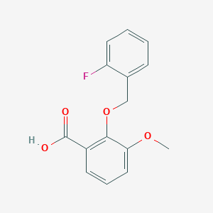 molecular formula C15H13FO4 B1322644 2-[(2-氟苄基)氧基]-3-甲氧基苯甲酸 CAS No. 938380-20-2