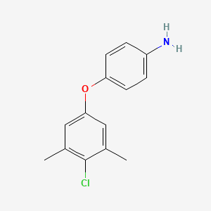 molecular formula C14H14ClNO B1322645 4-(4-Chloro-3,5-dimethylphenoxy)aniline CAS No. 150418-62-5