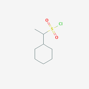 molecular formula C8H15ClO2S B13226487 1-Cyclohexylethane-1-sulfonyl chloride 