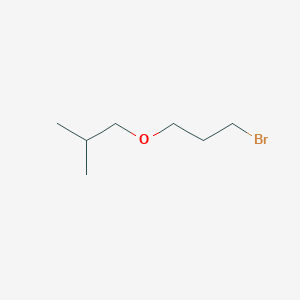 molecular formula C7H15BrO B13226552 1-Bromo-3-(2-methylpropoxy)propane 