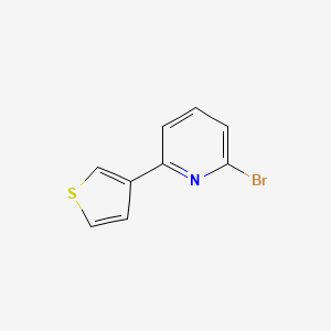 molecular formula C9H6BrNS B1322666 2-Bromo-6-(thiophen-3-yl)pyridine CAS No. 463337-00-0