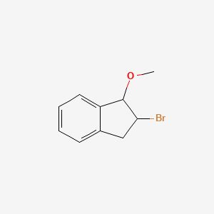molecular formula C10H11BrO B13226747 2-Bromo-1-methoxy-2,3-dihydro-1H-indene 