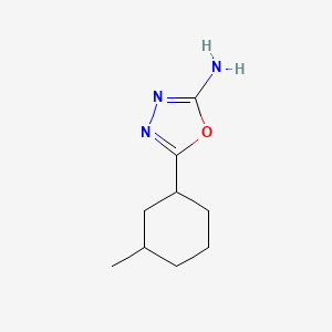 molecular formula C9H15N3O B13226778 5-(3-Methylcyclohexyl)-1,3,4-oxadiazol-2-amine 