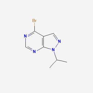 molecular formula C8H9BrN4 B13226790 4-Bromo-1-(propan-2-yl)-1H-pyrazolo[3,4-d]pyrimidine 