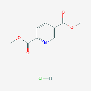 molecular formula C9H10ClNO4 B13226813 2,5-Dimethyl pyridine-2,5-dicarboxylate hydrochloride 