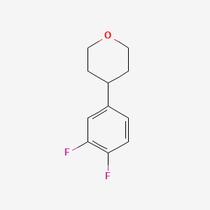 molecular formula C11H12F2O B13226845 4-(3,4-Difluorophenyl)oxane 