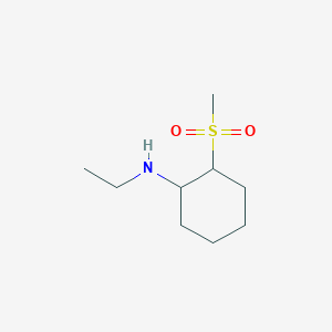 molecular formula C9H19NO2S B13226907 N-ethyl-2-methanesulfonylcyclohexan-1-amine 