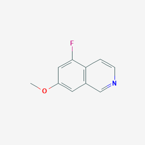 molecular formula C10H8FNO B13227011 5-Fluoro-7-methoxyisoquinoline 